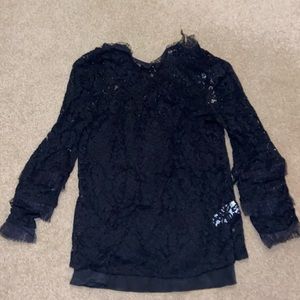 J crew black lace top - brand new